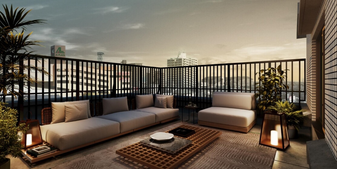 ルーフバルコニー完成図