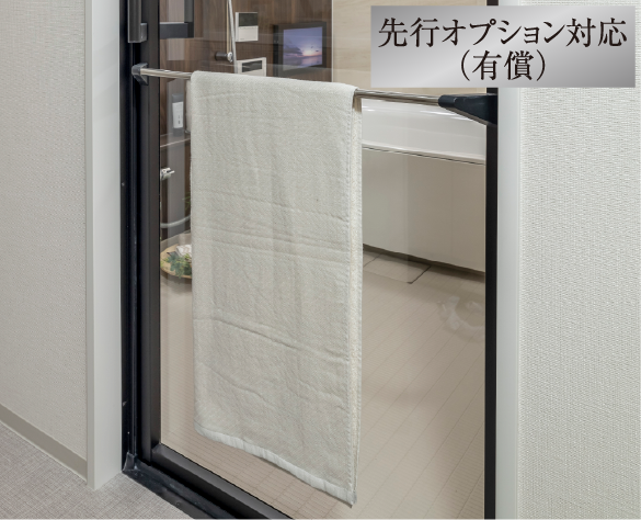 ドア外タオル掛け