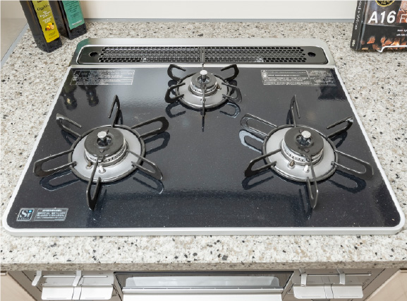 ハイパーガラスコートトップ ガスコンロ